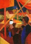 August Macke Tightrope Walker oil